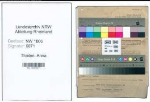 Entnazifizierung Anna Thielen , geb. 10.01.1900 (Lehrerin)