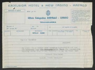 Brief von Gerhart Hauptmann und Margarete Hauptmann an Theodor Däubler