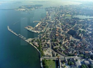 Hafen und östliche Altstadt von Stralsund : Blickrichtung Südosten