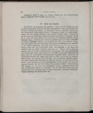 IV. Ueber den Dialekt