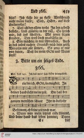 3. Bitte um ein seliges Ende (366)