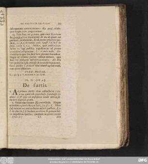 Tit. II. (VI. 2.) De furtis.