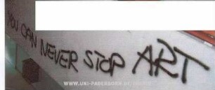 YOU CAN NEVER STOP ART