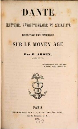 Dante hérétique, révolutionnaire et socialiste
