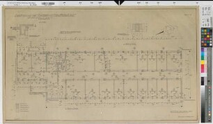 Münster (Münster) Erweiterungsbau des Regierungsdienstgebäudes Domplatz 1 Bl. 6 Grundriß 3. Obergeschoß 1952 1 : 50 60 x 103 Zeichnung Hochbauamt Münster