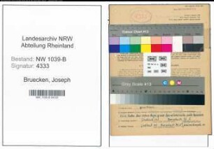 Entnazifizierung Joseph Bruecken , geb. 07.05.1905 (Gaertner)