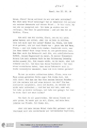 Brief vom 22.09.1918