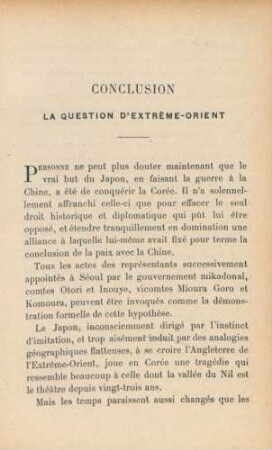 Conclusion. La question d'extreme-orient