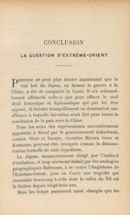Conclusion. La question d'extreme-orient