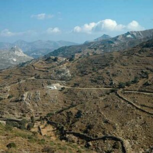 Naxos, Hochgebirgsebene auf der Westseite des Zas-Gipfels, 1001m