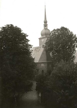 Sebnitz. Blick auf die Evangelische Stadtkirche
