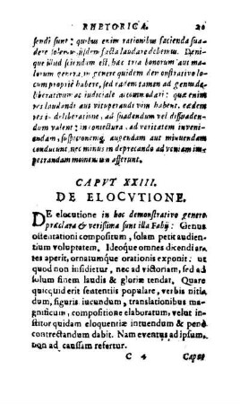 Capvt XXIII. De Elocvtione