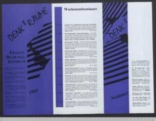 Frauenbildungszentrum DENKtRÄUME : Archiv - Bibliothek; Programm Sommer '95