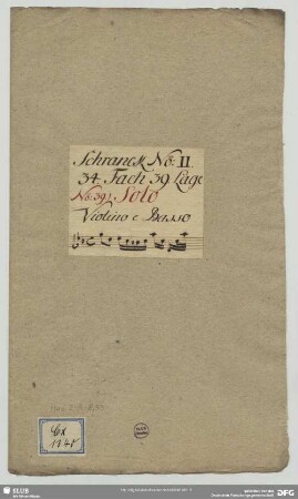 Sonatas - Mus.2-R-8,39 : vl, bc - g; GraunWV A:XVII:39