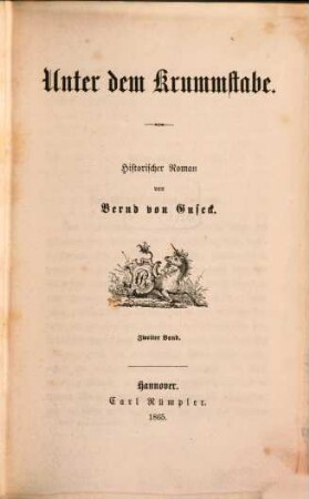 Unter dem Krummstabe : historischer Roman, 2