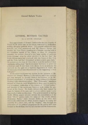 General Botha's Tactics