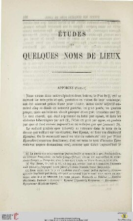 N.S. 14.1866: Études sur quelques noms de lieux : Appoigny (Yonne)