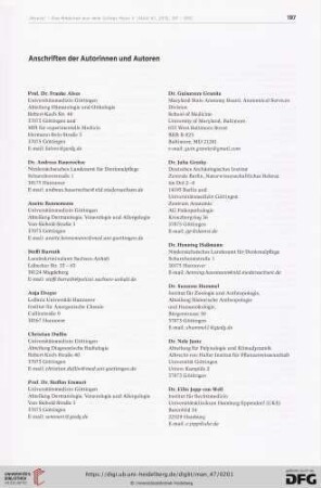 Anschriften der Autorinnen und Autoren