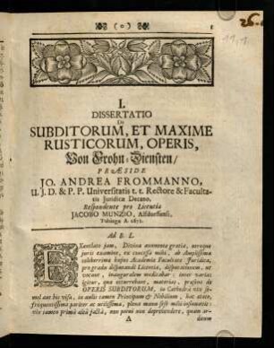 1-12, 1. Operarum varia Significatio. - 12. An exigantur vi vel Jurisdictionis Criminalis?