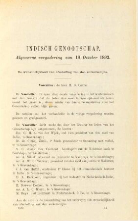 Algemeene vergadering van 18 October 1892