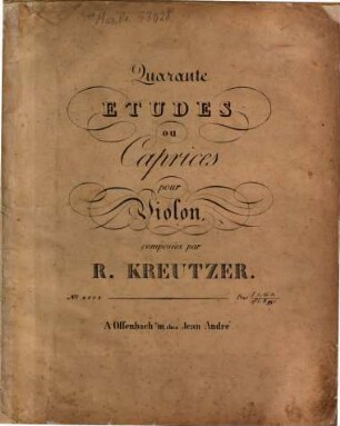 Quarante études ou caprices : pour violon