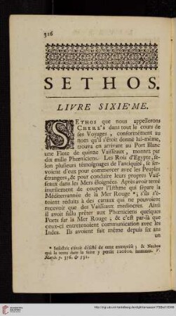Livre sixie'me
