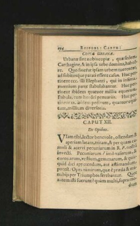 Caput XII. De Opibus.