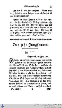 Die zehn Jungfrauen.
