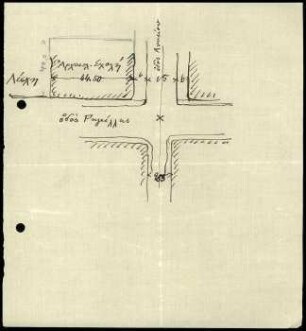 Skizze. Lageplan Neubau