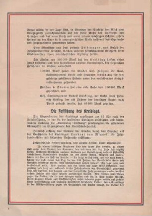 Die Festsitzung des Kreistags