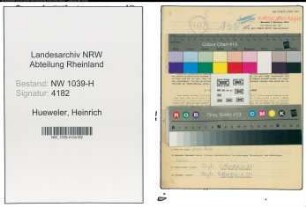 Entnazifizierung Heinrich Hueweler , geb. 27.12.1903 (Bahnarbeiter)