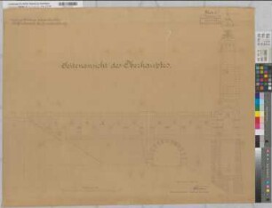 Henrichenburg (Castrop-Rauxel) Schachtschleuse (Schiffshebewerk) Seitenansicht des Oberhauptes 1895 1 : 50 73 x 94 Pause Offermann Wasser- und Schiffahrtsdirektion Münster