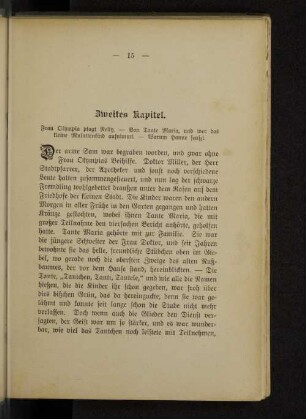 Zweites Kapitel.