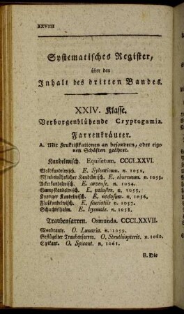Systematisches Register, über den Inhalt des dritten Bandes.