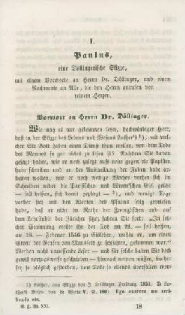 273-304 Paulus, eine Döllingerische Skizze