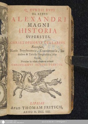 Q. Cvrtii Rvfi De Rebvs Alexandri Magni Historia Svperstes