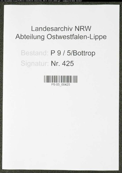 Sterberegister Standesamt Bottrop