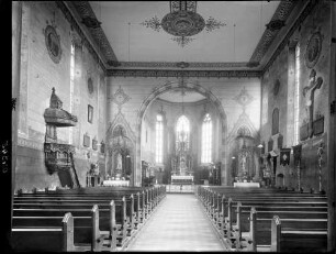 Hagnau Katholische Sankt Johannes Baptist Kirche Innenansicht Richtung Hochaltar