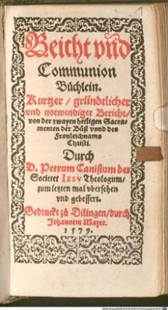 Beicht- und Kommunion Büchlein