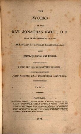 The Works of Jonathan Swift, 2