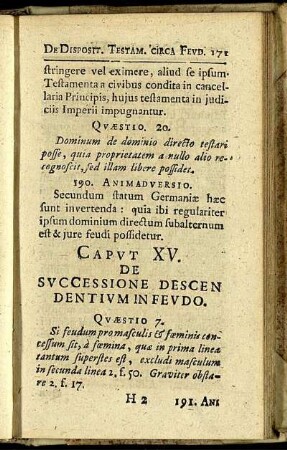 Caput XV. De successione descen dentium in feudo.