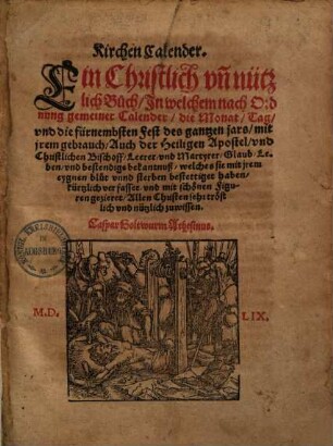 Kirchen Calender : ein Christlich und nützlich Buch ...