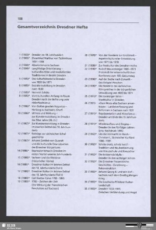 Gesamtverzeichnis Dresdner Hefte