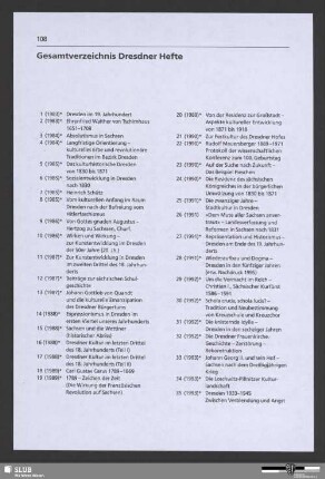 Gesamtverzeichnis Dresdner Hefte