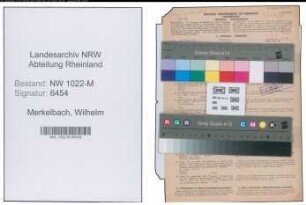 Entnazifizierung Wilhelm Merkelbach , geb. 05.12.1881 (Lehrer)