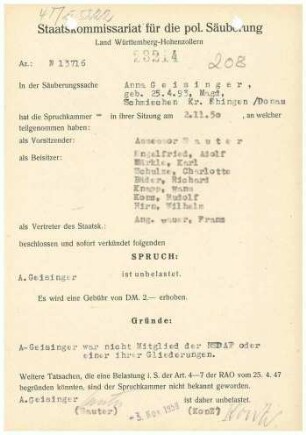 Geisinger, Anna