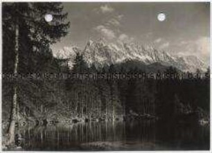 Alpen, Badersee mit Zugspitzgruppe