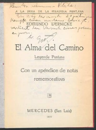 [Dedicatoria escrita a mano]