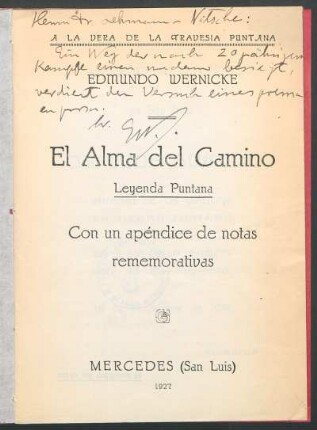 [Dedicatoria escrita a mano]