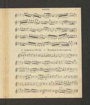 4. Andacht im Walde. - Devotion in forestgreen. [Violine.]